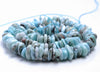 10-12MM Larimar Gemstone Stick Slice Loose Beads 7.5 inch Half Strand (80001816 H-A19)