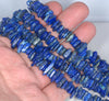 10-12MM Lapis Lazuli Gemstone Stick Slice Loose Beads 7.5 inch Half Strand (80001817 H-A19)