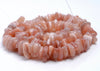 10-12MM Orange Moonstone Gemstone Stick Slice Loose Beads 7.5 inch Half Strand (80001818 H-A19)