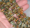 12-14MM Rhyolite Gemstone Rondelle Slice Chip Loose Beads 7.5 inch (80001819 H-A21)