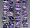 10-12MM Charoite Gemstone Rondelle Slice Chip Loose Beads 7.5 inch (80001820 H-A21)