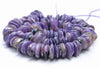 10-12MM Charoite Gemstone Rondelle Slice Chip Loose Beads 7.5 inch (80001820 H-A21)