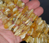 11-13MM Yellow Opal Gemstone Rondelle Slice Chip Loose Beads 7.5 inch (80001824 H-A21)