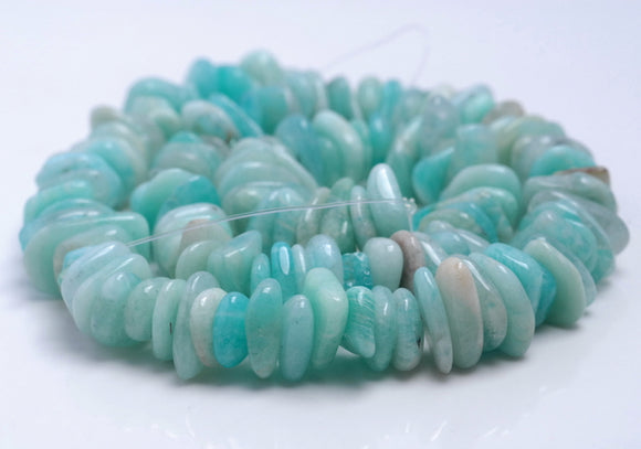 10-12MM Amazonite Gemstone Rondelle Slice Chip Loose Beads 15.5 inch (80001825-A21)