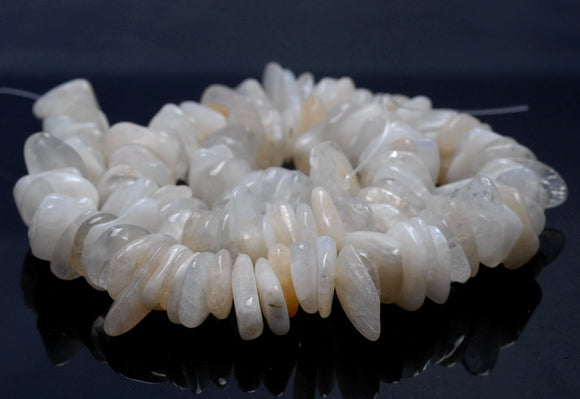 11-13MM Rainbow Moonstone Gemstone Rondelle Slice Chip Loose Beads 15.5 inch (80001826-A21)