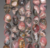 7-8MM Rhodochrosite Gemstone Pebble Nugget Granule Loose Beads 7.5 inch Half Strand (80001830 H-A27)