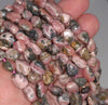 7-8MM Rhodochrosite Gemstone Pebble Nugget Granule Loose Beads 7.5 inch Half Strand (80001830 H-A27)