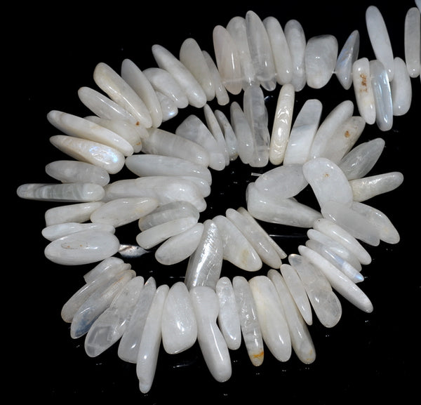 16-23MM Rainbow Moonstone Gemstone Stick Slice Loose Beads 7.5 inch Half Strand (80001835 H-A20)