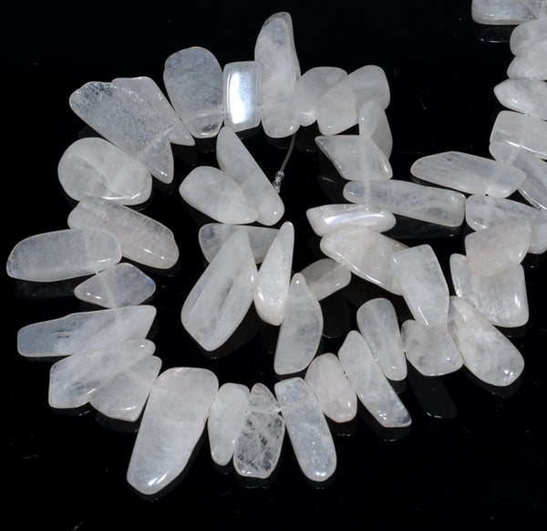 17-30MM Rainbow Moonstone Gemstone Stick Slice Loose Beads 15.5 inch Full Strand (80001836-A20)