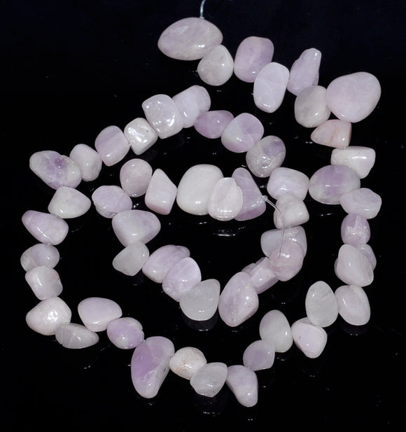 10-13MM Kunzite Gemstone Pebble Nugget Granule Loose Beads 15.5 inch Full Strand (80001837-A20)