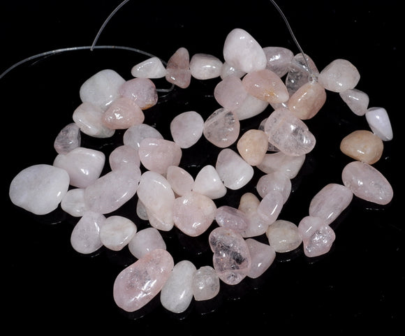 9-11MM Morganite Gemstone Pebble Nugget Chip Loose Beads 15.5 inch (80001841-A20)