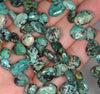 9-11MM African Turquoise Gemstone Pebble Nugget Chip Loose Beads 7.5 inch (80001845 H-A25)