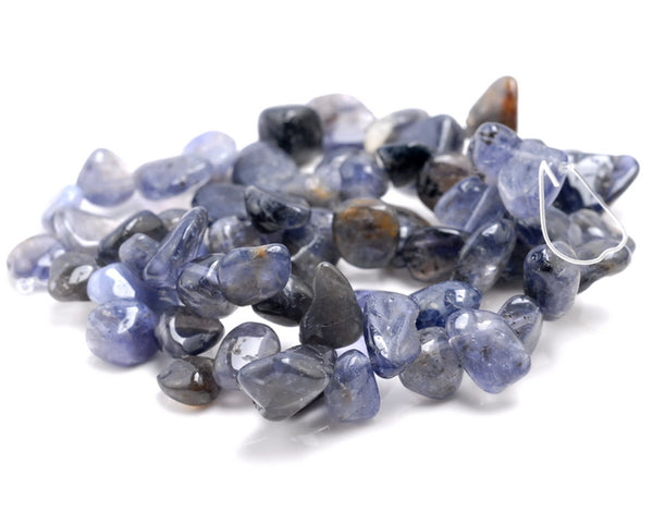 7-16MM Iolite Gemstone Pebble Nugget Chip Loose Beads 15.5 inch (80001848-A25)