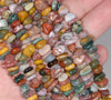 8-9MM Ocean Jasper Gemstone Pebble Nugget Chip Loose Beads 7.5 inch (80001856 H-A26)