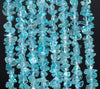 5-6MM Aqua Apatite Gemstone Pebble Nugget Chip Loose Beads 7.5 inch (80001859 H-A26)