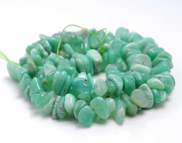 8-9MM Chrysoprase Gemstone Pebble Nugget Chip Loose Beads 16 inch (80001861-A26)