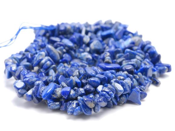 5-6MM Lapis Lazuli Gemstone Pebble Nugget Chip Loose Beads 34 inch (80001862-A26)