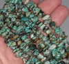 8-9MM African Turquoise Gemstone Pebble Nugget Chip Loose Beads 7.5 inch (80001863 H-A26)