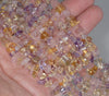 7-8MM Mix Quartz Gemstone Pebble Nugget Chip Loose Beads 7.5 inch (80001867 H-A14)