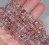 8-9MM Strawberry Lepidocrocite Quartz Gemstone Pebble Nugget Chip Loose Beads 7.5 inch (80001869 H-A14)