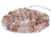 7-8MM Bronze Rutilated Quartz Gemstone Pebble Nugget Chip Loose Beads 7.5 inch (80001872 H-A14)