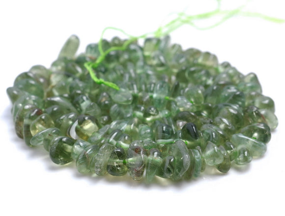 7-MM Green Apatite Gemstone Pebble Nugget Chip Loose Beads 7.5 inch (80001876 H-A14)