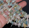 11-14MM Morganite Gemstone Stick Pebble Chip Loose Beads 15.5 inch (80001882-A23)