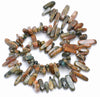 11-14MM Rhyolite Gemstone Stick Pebble Chip Loose Beads 7.5 inch (80001883 H-A23)