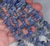 11-14MM Tanzanite Gemstone Stick Pebble Chip Loose Beads 7.5 inch (80001885 H-A23)