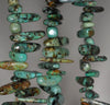 15-22MM African Turquoise Gemstone Stick Pebble Chip Loose Beads 15 inch (80001887-A24)