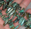 15-22MM African Turquoise Gemstone Stick Pebble Chip Loose Beads 15 inch (80001887-A24)