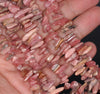 13-15MM Rhodochrosite Gemstone Stick Pebble Chip Loose Beads 15.5 inch (80001888-A24)