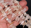 14-18MM Morganite Gemstone Stick Pebble Chip Loose Beads 7.5 inch (80001889 H-A24)