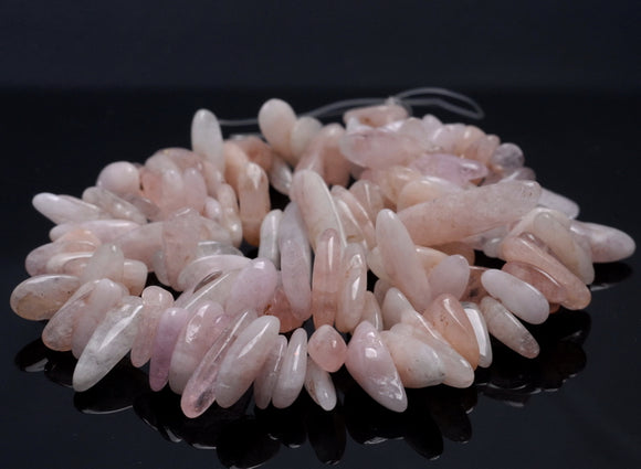 14-18MM Pink Morganite Gemstone Stick Pebble Chip Loose Beads 15 inch (80001889-A24)