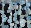 11-14MM Aquamarine Gemstone Pebble Nugget Chip Loose Beads 15.5 inch (80001893-A24)