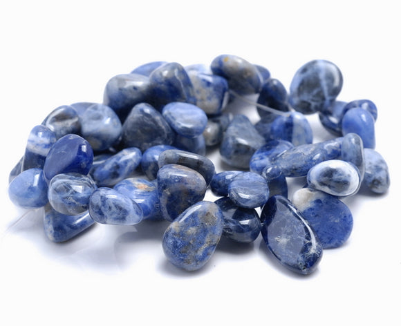 11-13MM Sodalite Gemstone Pebble Nugget Chip Loose Beads 15.5 inch (80001896-A29)