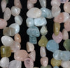 10-12MM Morganite Gemstone Pebble Nugget Chip Loose Beads 7.5 inch (80001897 H-A29)