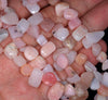 9-11MM Pink Opal Gemstone Pebble Nugget Chip Loose Beads 7.5 inch (80001899 H-A29)