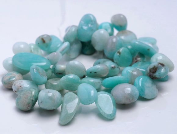 9-11MM Amazonite Gemstone Pebble Nugget Chip Loose Beads 15 inch (80001902-A29)