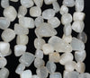 9-10MM White Moonstone Gemstone Pebble Nugget Chip Loose Beads 15.5 inch (80001904-A29)