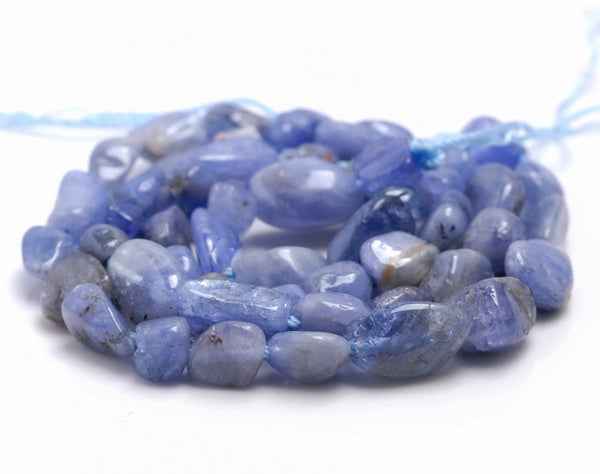 6-7MM Tanzanite Gemstone Pebble Nugget Granule Loose Beads 7.5 inch Half Strand (80001907 H-A28)