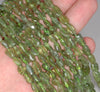 6-7MM Peridot Gemstone Pebble Nugget Granule Loose Beads 7.5 inch Half Strand (80001910 H-A28)