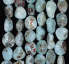 9-10MM Larimar Gemstone Pebble Nugget Granule Loose Beads 7.5 inch Half Strand (80001913 H-A28)