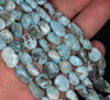 9-10MM Larimar Gemstone Pebble Nugget Granule Loose Beads 7.5 inch Half Strand (80001913 H-A28)