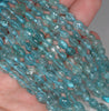 6-7MM Aqua Apatite Gemstone Pebble Nugget Granule Loose Beads 7.5 inch Half Strand (80001916 H-A28)