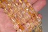 8-9MM Citrine Gemstone Pebble Nugget Granule Loose Beads 7.5 inch Half Strand (80001917 H-A28)