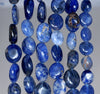 9-10MM Sodalite Gemstone Round Flat Nugget Loose Beads 7.5 inch Half Strand (80001922 H-A34)