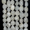 9-10MM White Moonstone Gemstone Pebble Nugget Granule Loose Beads 7.5 inch Half Strand (80001924 H-A34)