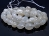 9-10MM White Moonstone Gemstone Pebble Nugget Granule Loose Beads 7.5 inch Half Strand (80001924 H-A34)