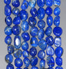 6-7MM Lapis Lazuli Gemstone Pebble Nugget Granule Loose Beads 7.5 inch Half Strand (80001926 H-A34)